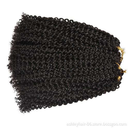 Julianna High Temperature Pre-Looped Braid Afro Marley Bob Crochet Synthetic Fiber Hair Extensions